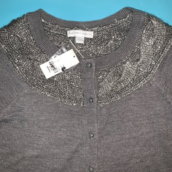 New York & Company Cardigan with Sequins Women’s Size Extra Small - Picture 2 of 8